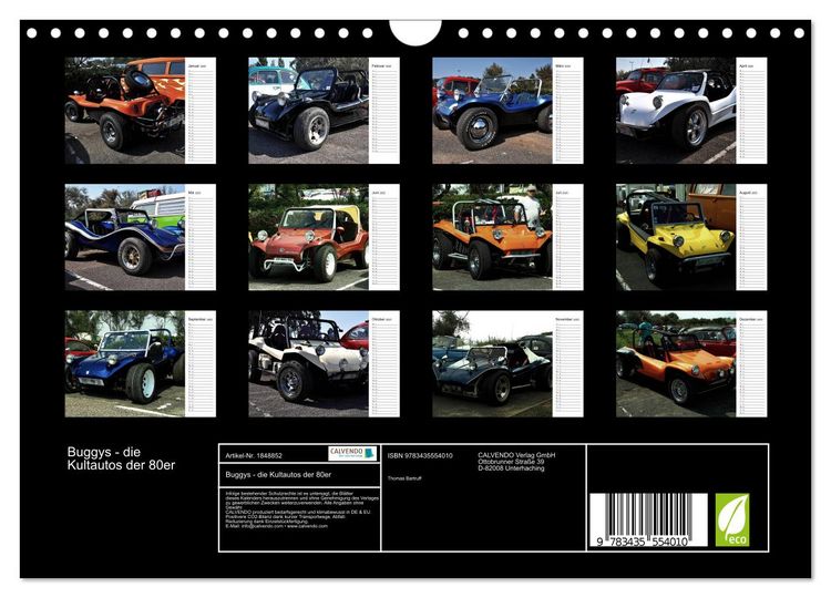 Produktbild: Buggys - die Kultautos der 80er (Wandkalender 2025 DIN A4 quer), CALVENDO Monatskalender