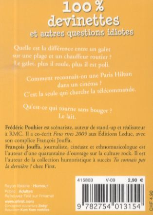 Produktbild: 100 pour cent devinettes et autres questions idiotes