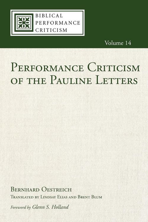 Produktbild: Performance Criticism of the Pauline Letters