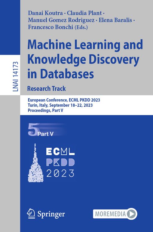 Produktbild: Machine Learning and Knowledge Discovery in Databases: Research Track