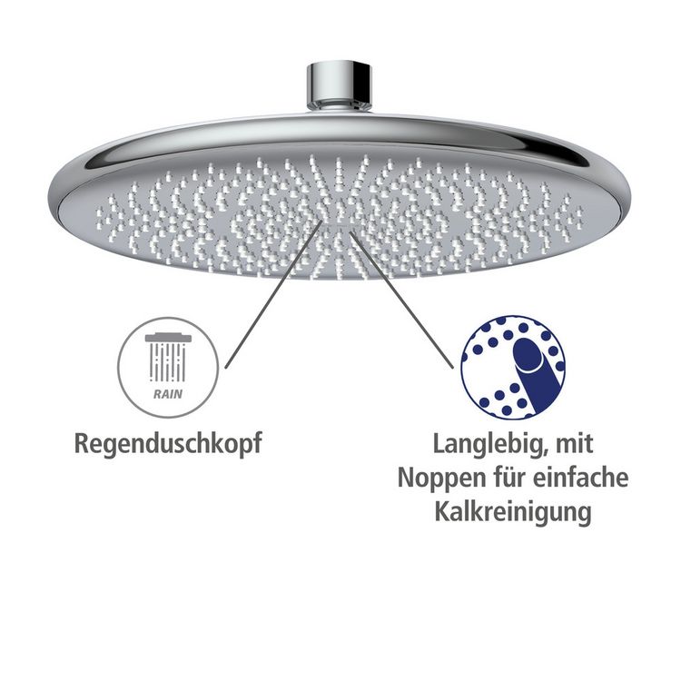 Produktbild: Regenduschkopf Watersaving &Oslash; 22,5 cm, Universal-Kopfbrause mit Wasserspar-System
