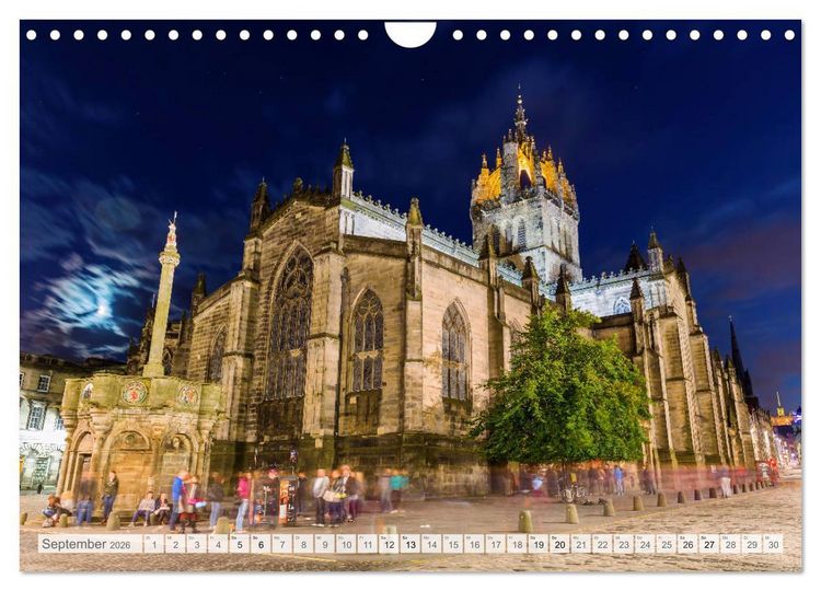 Produktbild: Edinburgh - Impressionen aus der schottischen Hauptstadt (Wandkalender 2026 DIN A4 quer), CALVENDO Monatskalender