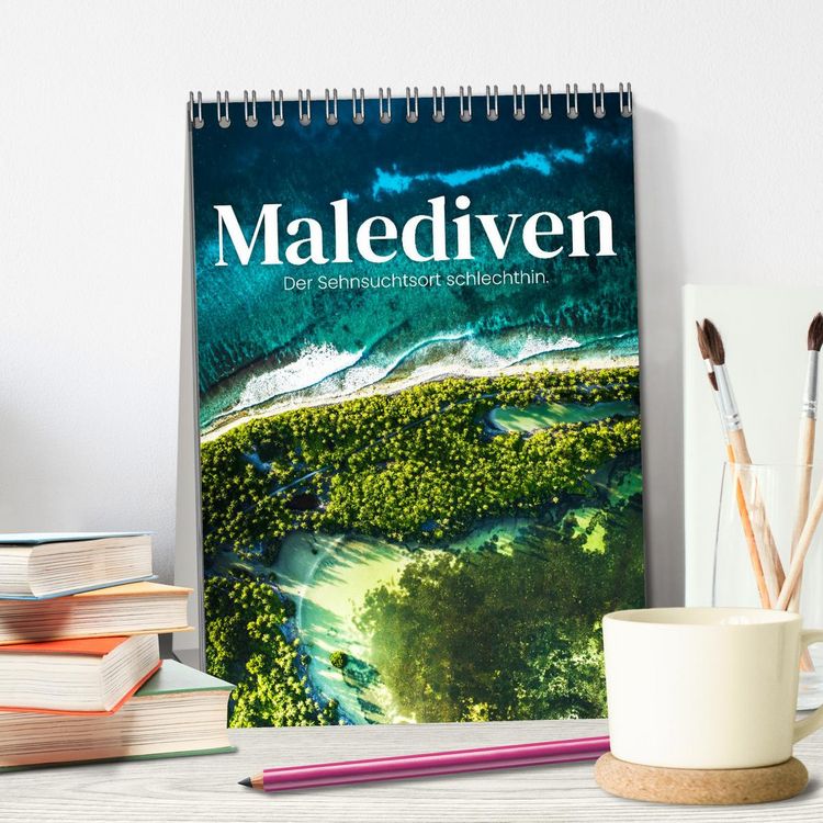 Produktbild: Malediven - Der Sehnsuchtsort schlechthin. (Tischkalender 2026 DIN A5 hoch), CALVENDO Monatskalender
