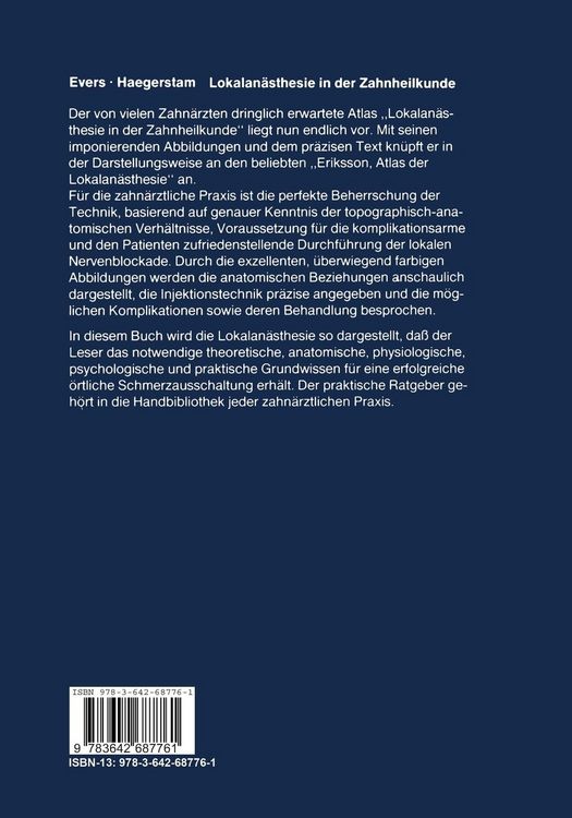 Produktbild: Lokalan&auml;sthesie in der Zahnheilkunde