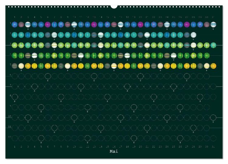 Produktbild: Perlenkalender (hochwertiger Premium Wandkalender 2027 DIN A2 quer), Kunstdruck in Hochglanz