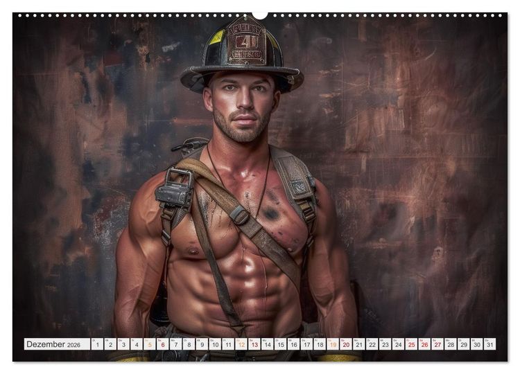 Produktbild: Feuerwehrm&auml;nner (hochwertiger Premium Wandkalender 2026 DIN A2 quer), Kunstdruck in Hochglanz