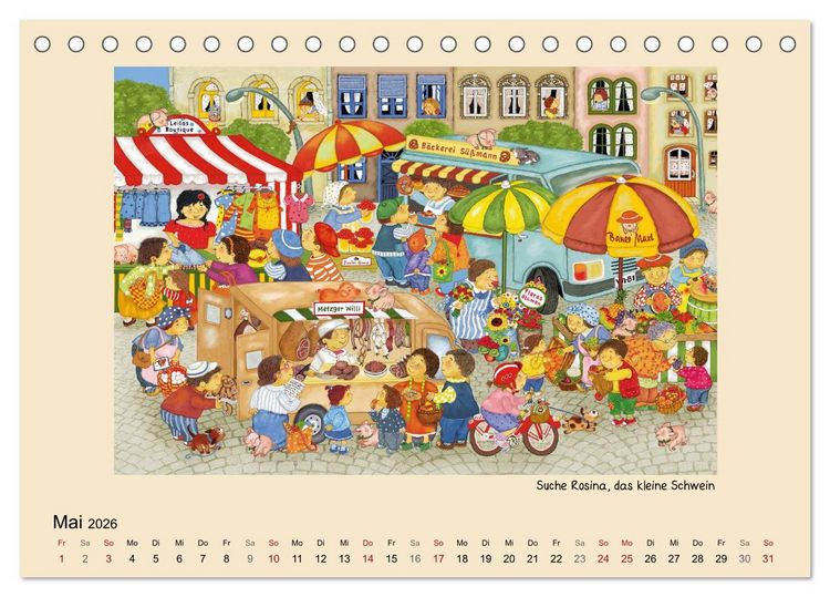 Produktbild: Wimmelbilder (Tischkalender 2026 DIN A5 quer), CALVENDO Monatskalender