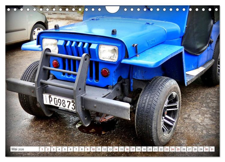 Produktbild: Willys Jeep - Eine amerikanische Legende auf Kuba (Wandkalender 2026 DIN A4 quer), CALVENDO Monatskalender