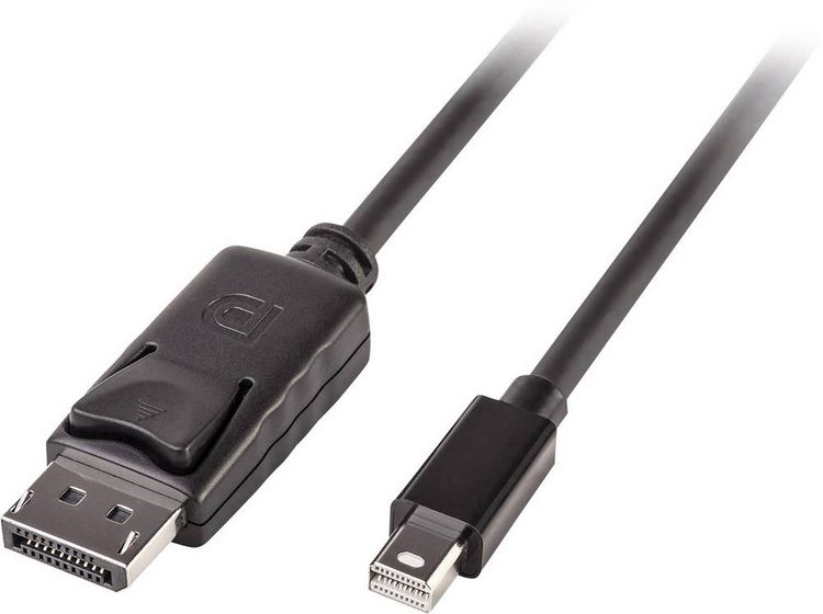 Produktbild: LINDY Mini-DisplayPort / DisplayPort Adapterkabel Mini DisplayPort Stecker, DisplayPort Stecker 2.00 m Schwarz 41646 DisplayPort-Kabel