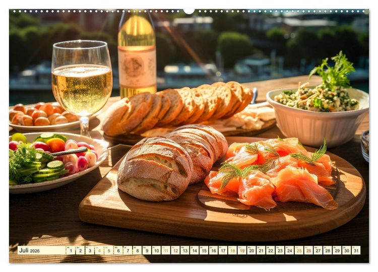 Produktbild: Picknick f&uuml;r Gourmets - Genuss erleben (Wandkalender 2026 DIN A2 quer), CALVENDO Monatskalender