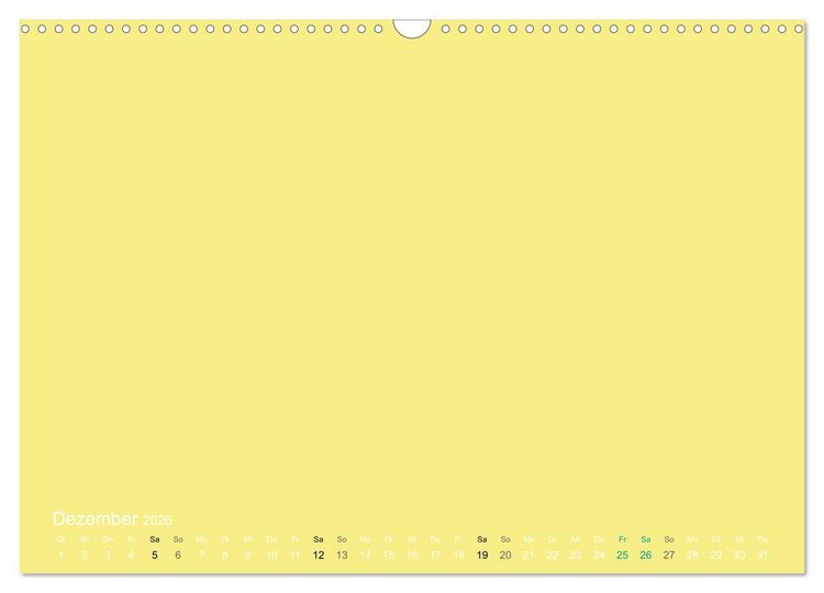 Produktbild: Bastelkalender - Gelb (Wandkalender 2026 DIN A3 quer), CALVENDO Monatskalender