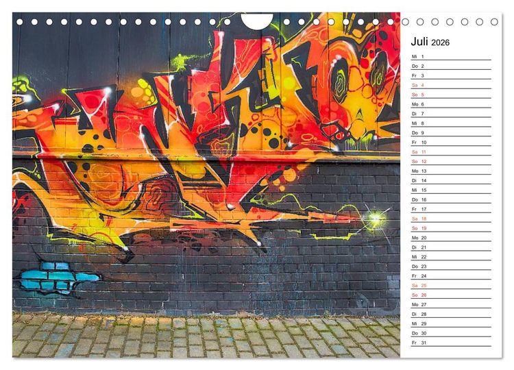 Produktbild: Graffiti (Wandkalender 2026 DIN A4 quer), CALVENDO Monatskalender