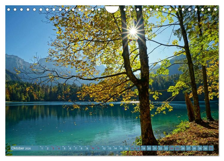 Produktbild: Bergseen zum Tr&auml;umen (Wandkalender 2026 DIN A4 quer), CALVENDO Monatskalender