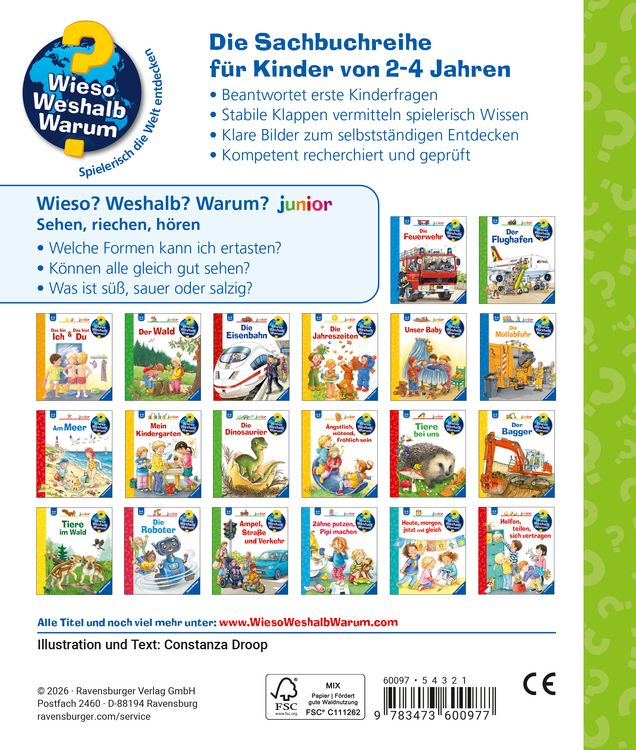 Produktbild: Wieso? Weshalb? Warum? junior, Band 36 - Sehen, riechen, h&ouml;ren