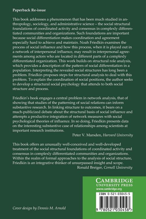 Produktbild: A Structural Theory of Social Influence