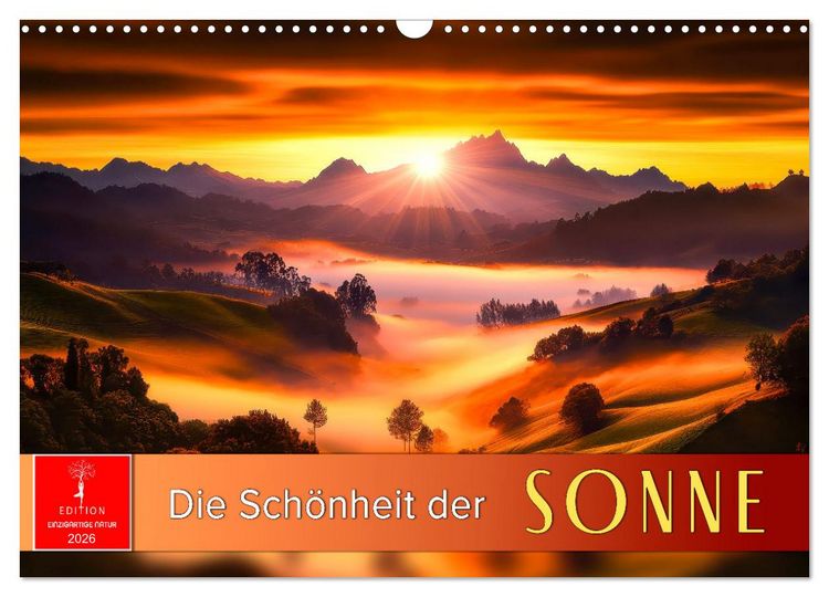Produktbild: Die Sch&ouml;nheit der Sonne (Wandkalender 2026 DIN A3 quer), CALVENDO Monatskalender