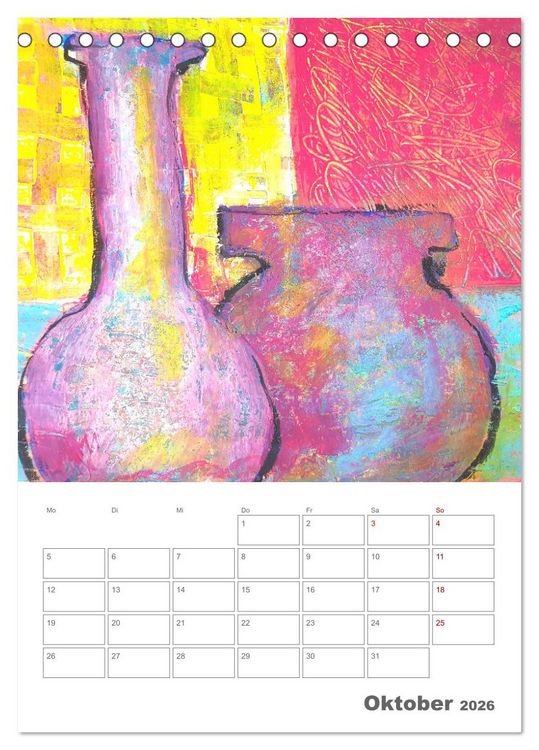 Produktbild: Oase der Stille - Ruhe finden in malerischen Stillleben (Tischkalender 2026 DIN A5 hoch), CALVENDO Monatskalender