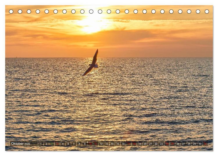Produktbild: Sonnenunterg&auml;nge an Ostseek&uuml;ste und Bodden (Tischkalender 2026 DIN A5 quer), CALVENDO Monatskalender