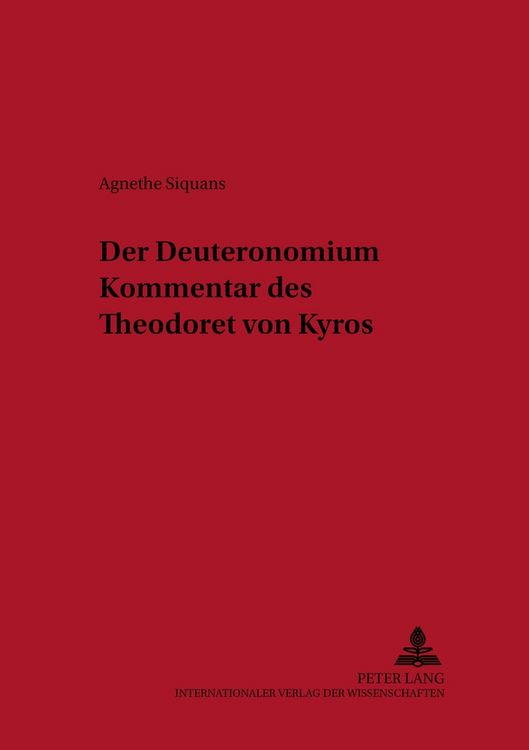 Produktbild: Der Deuteronomiumkommentar des Theodoret von Kyros