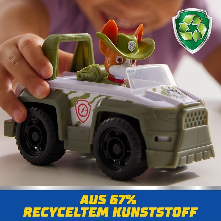 Produktbild: PAW Patrol - Tracker-Figur mit Dschungel-Fahrzeug, stabiles Basis-Fahrzeug (2025), authentisches Spielzeug zur Serie f&uuml;r Kinder ab 3 Jahren