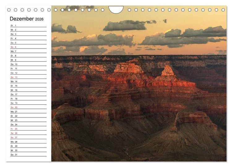 Produktbild: Faszination Grand Canyon (Wandkalender 2026 DIN A4 quer), CALVENDO Monatskalender