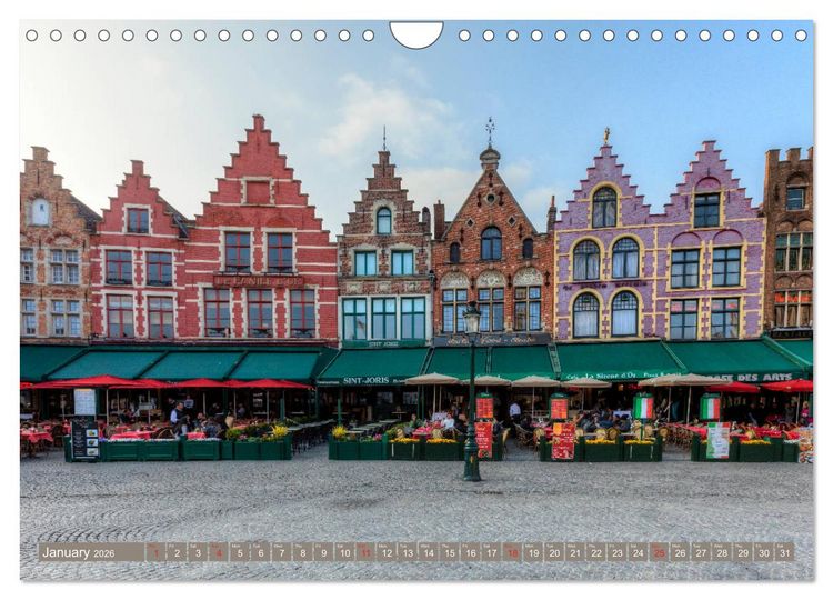 Produktbild: Bruges and Ghent, a photographic city tour in Flanders. (Wall Calendar 2026 DIN A4 landscape), CALVENDO 12 Month Wall Calendar