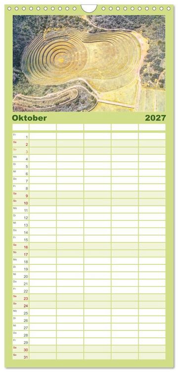 Produktbild: Familienplaner 2027 - Peru - Magie der Anden mit 5 Spalten (Wandkalender, 21 x 45 cm) CALVENDO