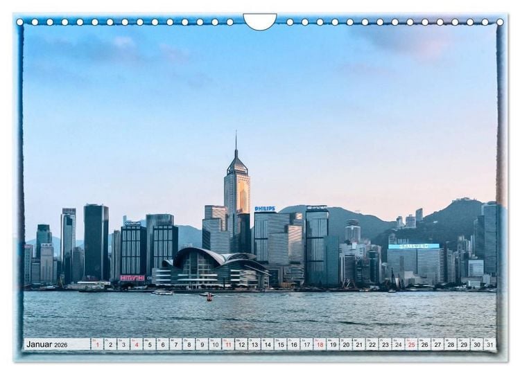 Produktbild: Hongkong, die pulsierende Metropole (Wandkalender 2026 DIN A4 quer), CALVENDO Monatskalender
