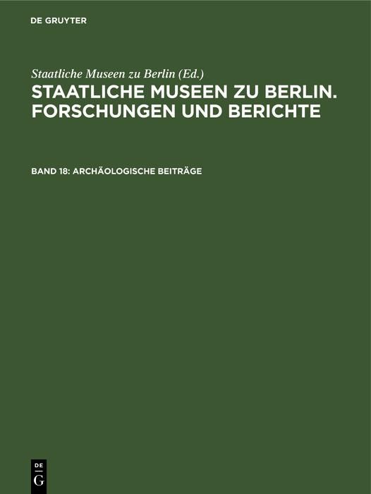 Produktbild: Arch&auml;ologische Beitr&auml;ge