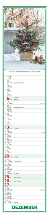 Produktbild: Paules Gartenplaner 2026 - Streifenplaner - Wandplaner - Küchen-Kalender - 11,3x49,5