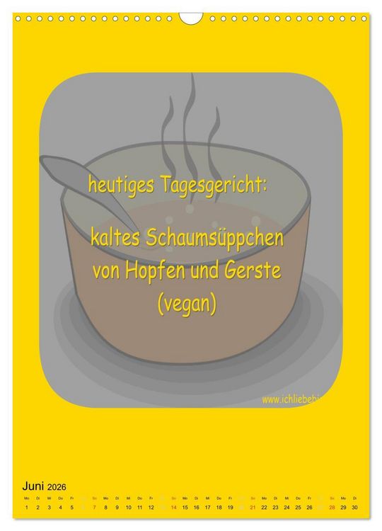Produktbild: Ich liebe Bier (Wandkalender 2026 DIN A3 hoch), CALVENDO Monatskalender