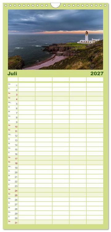 Produktbild: Familienplaner 2027 - Schottland - Scotland - Alba mit 5 Spalten (Wandkalender, 21 x 45 cm) CALVENDO