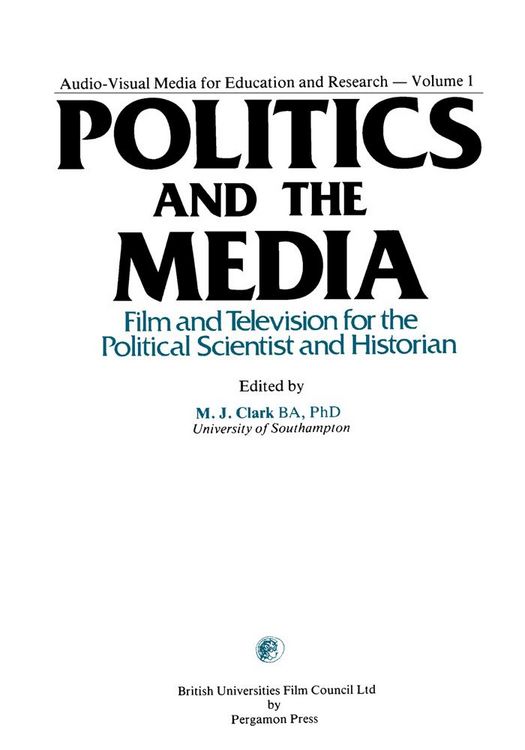 Produktbild: Politics and the Media
