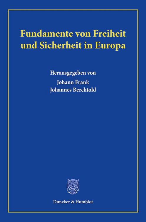 Produktbild: Fundamente von Freiheit und Sicherheit in Europa.