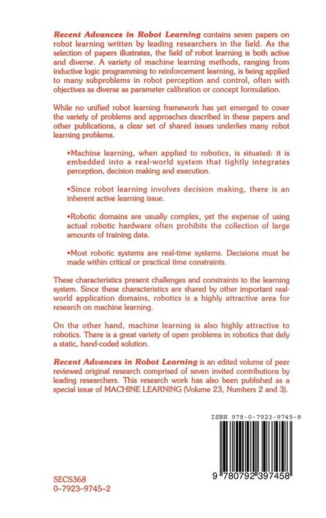 Produktbild: Recent Advances in Robot Learning