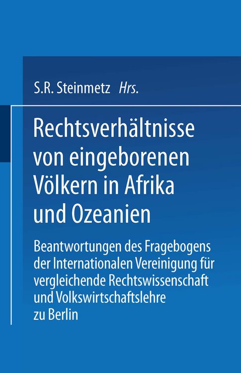 Produktbild: Rechtsverh&auml;ltnisse von eingeborenen V&ouml;lkern in Afrika und Ozeanien