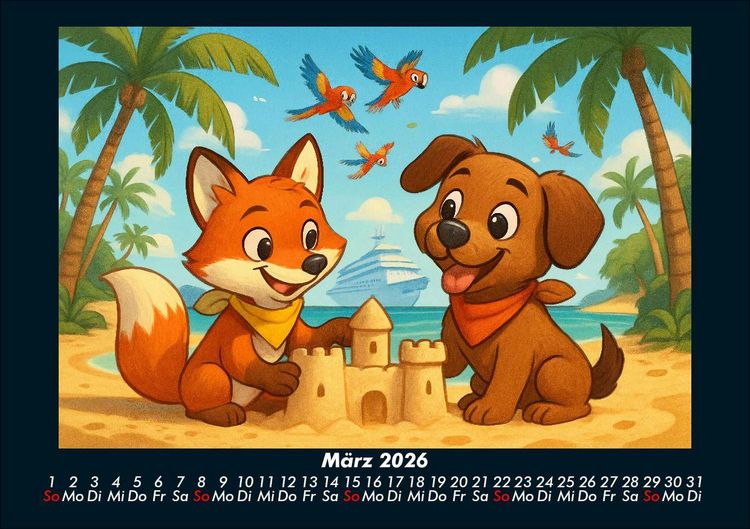 Produktbild: Finn & Wuff auf Kreuzfahrt 2026 Fotokalender DIN A5