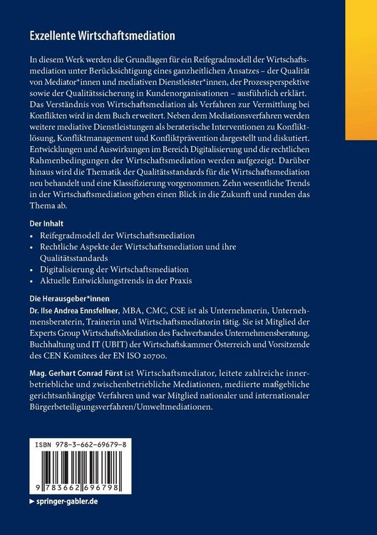 Produktbild: Exzellente Wirtschaftsmediation