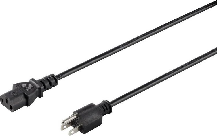 Produktbild: Sygonix SY-5042736 Kaltger&auml;te Anschlusskabel Schwarz 2.00m