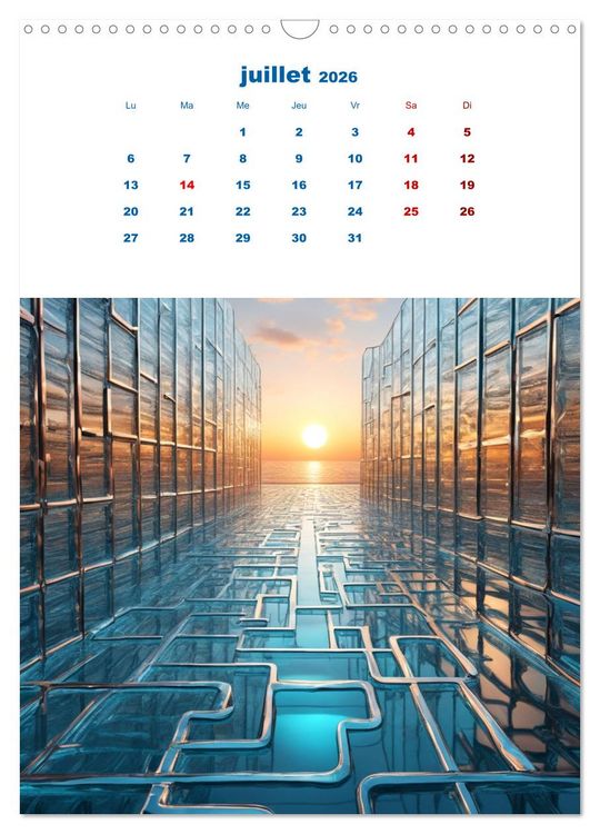 Produktbild: Les &eacute;nigmes du labyrinthe (Calendrier mural 2026 DIN A3 horizontal), CALVENDO calendrier mensuel