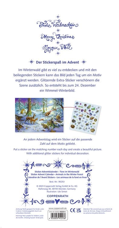 Produktbild: Sticker-Adventskalender - Tiere im Winterwald