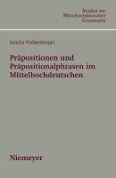Produktbild: Pr&auml;positionen und Pr&auml;positionalphrasen im Mittelhochdeutschen