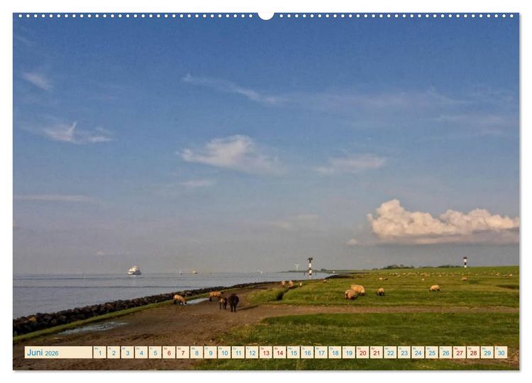 Produktbild: Cuxhaven, Landschaften zwischen K&uuml;ste und Heide (hochwertiger Premium Wandkalender 2026 DIN A2 quer), Kunstdruck in Hochglanz
