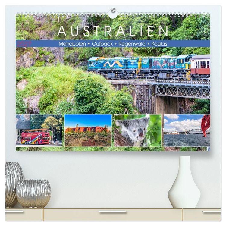 Produktbild: Australien - Metropolen &bull; Outback &bull; Regenwald &bull; Koalas (hochwertiger Premium Wandkalender 2027 DIN A2 quer), Kunstdruck in Hochglanz