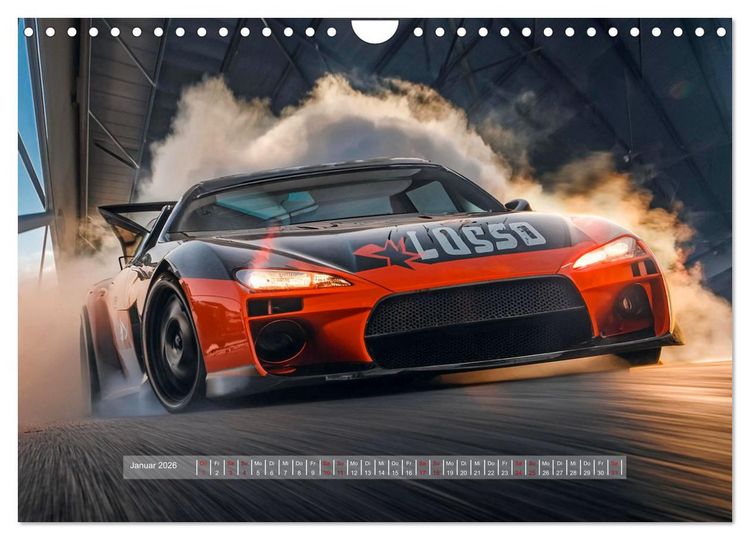 Produktbild: Fantasievolle Rennautos - Im Rausch der Geschwindigkeit (Wandkalender 2026 DIN A4 quer), CALVENDO Monatskalender