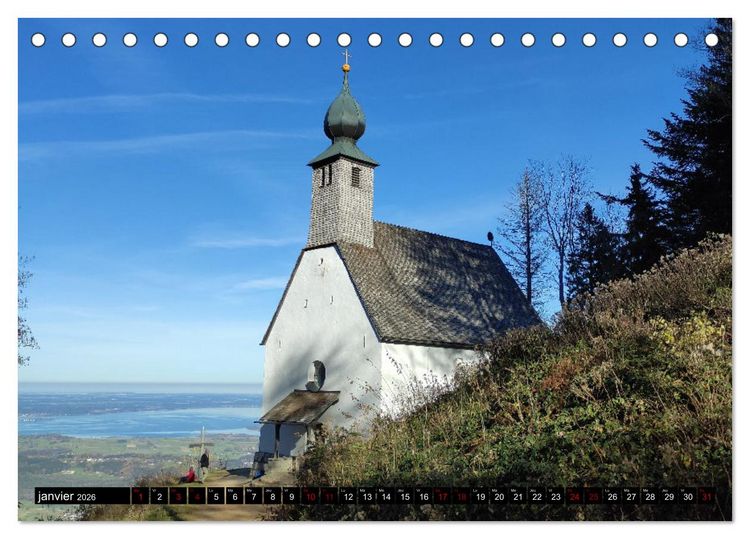 Produktbild: Bons baisers du Chiemsee (Calendrier de bureau 2026 DIN A5 vertical), CALVENDO calendrier mensuel