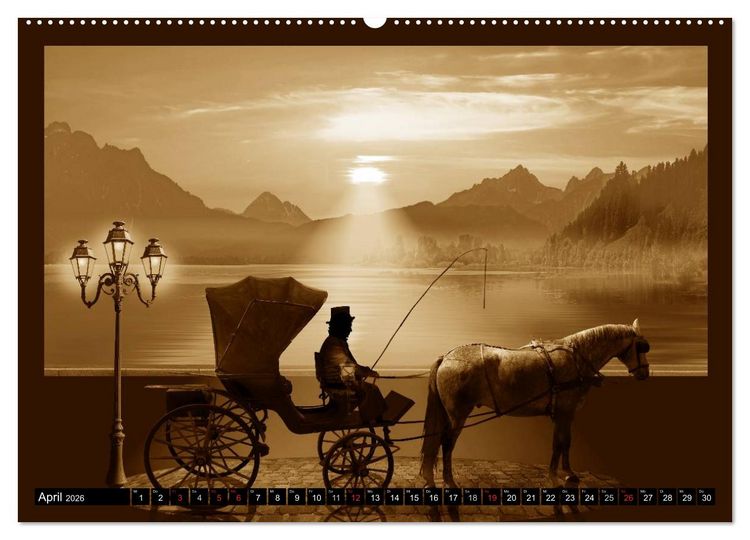 Produktbild: Nostalgie in Sepia (Wandkalender 2026 DIN A2 quer), CALVENDO Monatskalender