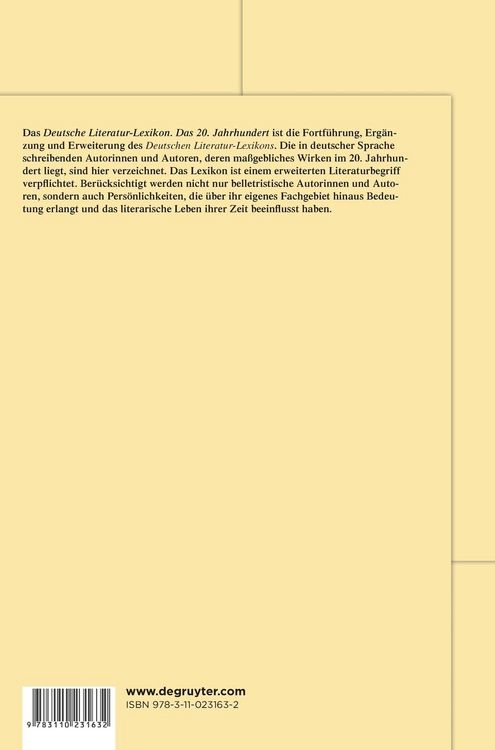 Produktbild: Deutsches Literatur-Lexikon. Das 20. Jahrhundert / Henze - Hettwer