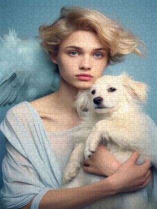Produktbild: CALVENDO Puzzle Mensch und Hund | 1000 Teile Lege-Gr&ouml;&szlig;e 64x48cm Foto-Puzzle f&uuml;r gl&uuml;ckliche Stunden
