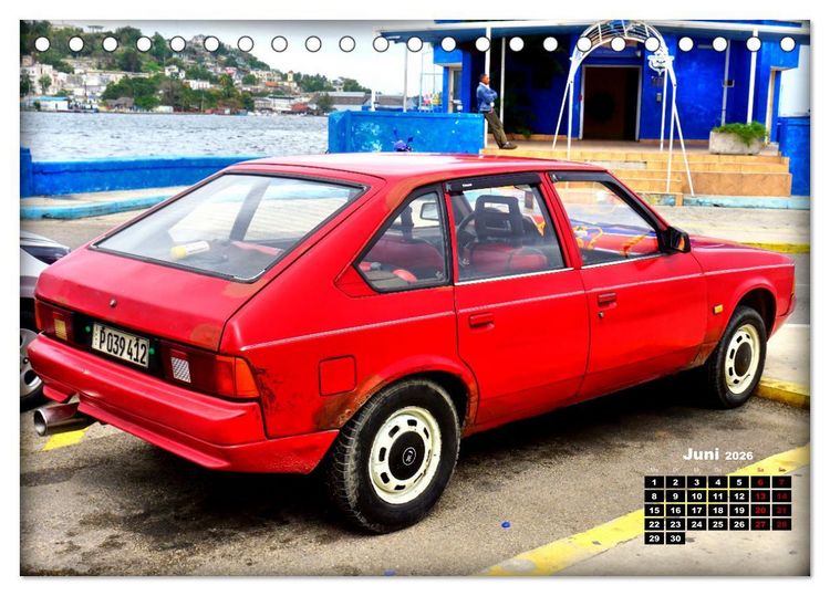 Produktbild: Moskwitsch-2141 - Ein russischer Oldtimer in Kuba (Tischkalender 2026 DIN A5 quer), CALVENDO Monatskalender